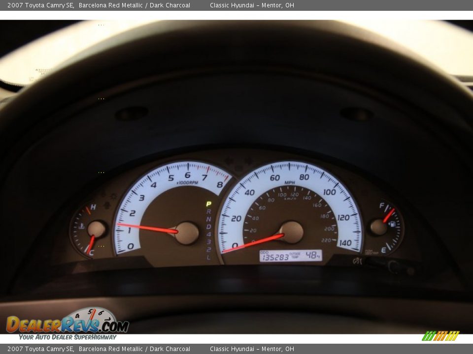 2007 Toyota Camry SE Barcelona Red Metallic / Dark Charcoal Photo #7
