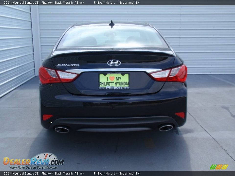 2014 Hyundai Sonata SE Phantom Black Metallic / Black Photo #5