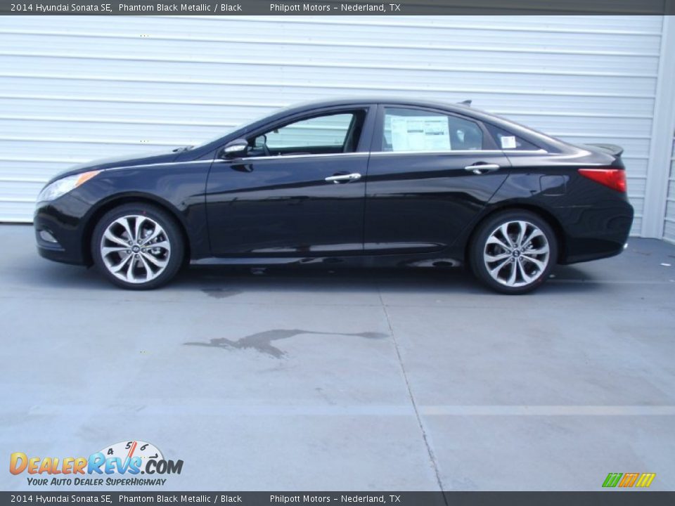 2014 Hyundai Sonata SE Phantom Black Metallic / Black Photo #6