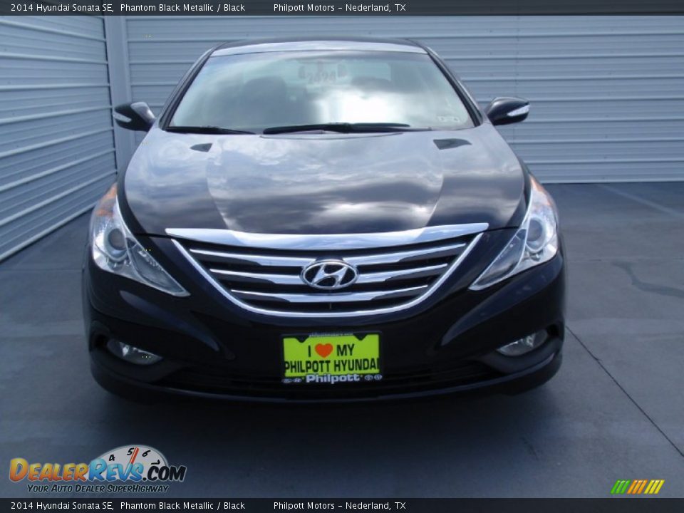 2014 Hyundai Sonata SE Phantom Black Metallic / Black Photo #8