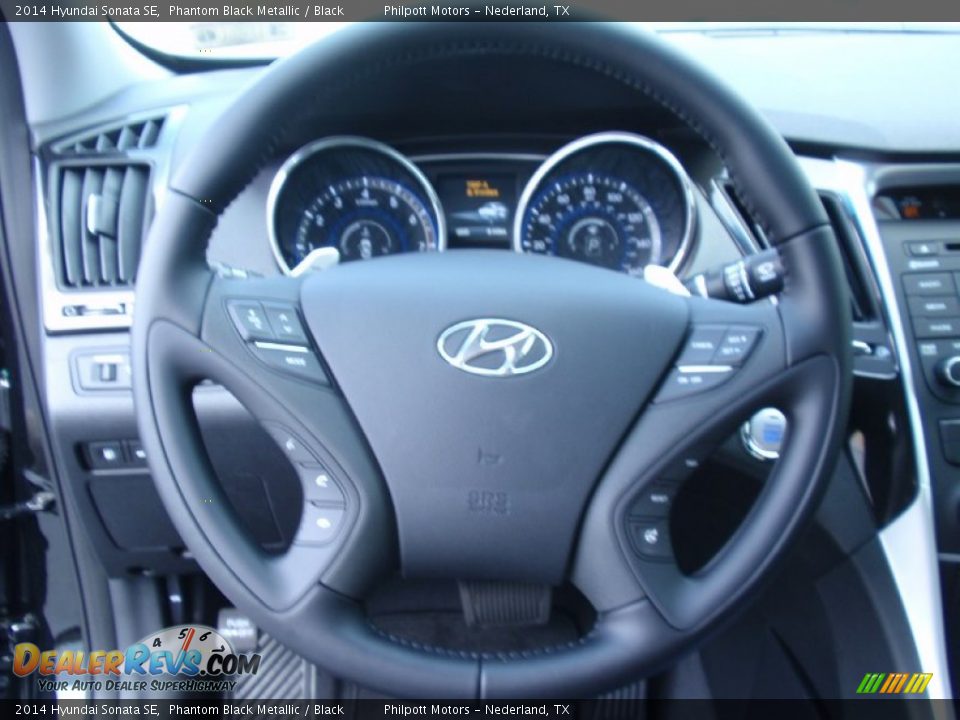 2014 Hyundai Sonata SE Phantom Black Metallic / Black Photo #30