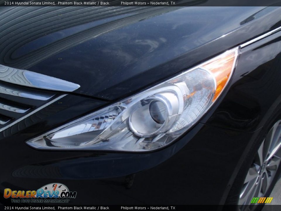 2014 Hyundai Sonata Limited Phantom Black Metallic / Black Photo #9