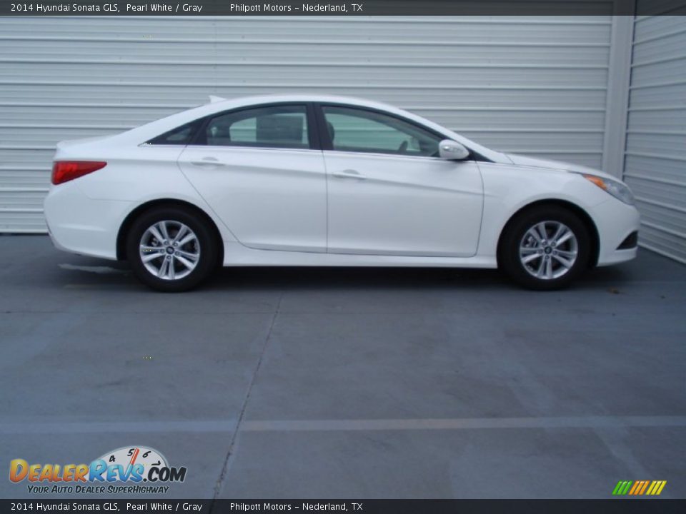 2014 Hyundai Sonata GLS Pearl White / Gray Photo #3