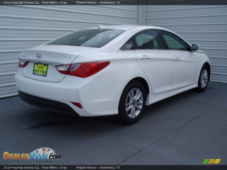 2014 Hyundai Sonata GLS Pearl White / Gray Photo #4