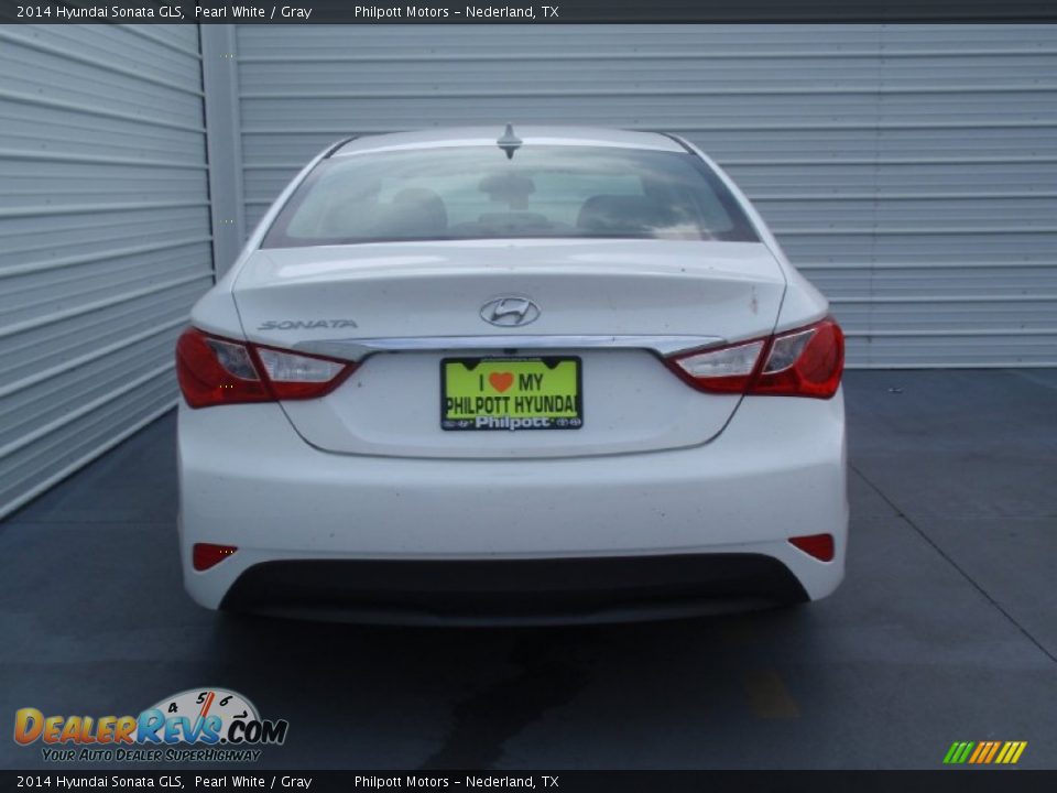 2014 Hyundai Sonata GLS Pearl White / Gray Photo #5