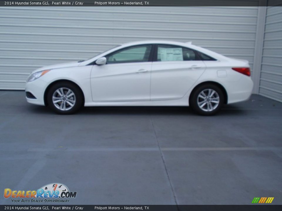 2014 Hyundai Sonata GLS Pearl White / Gray Photo #6