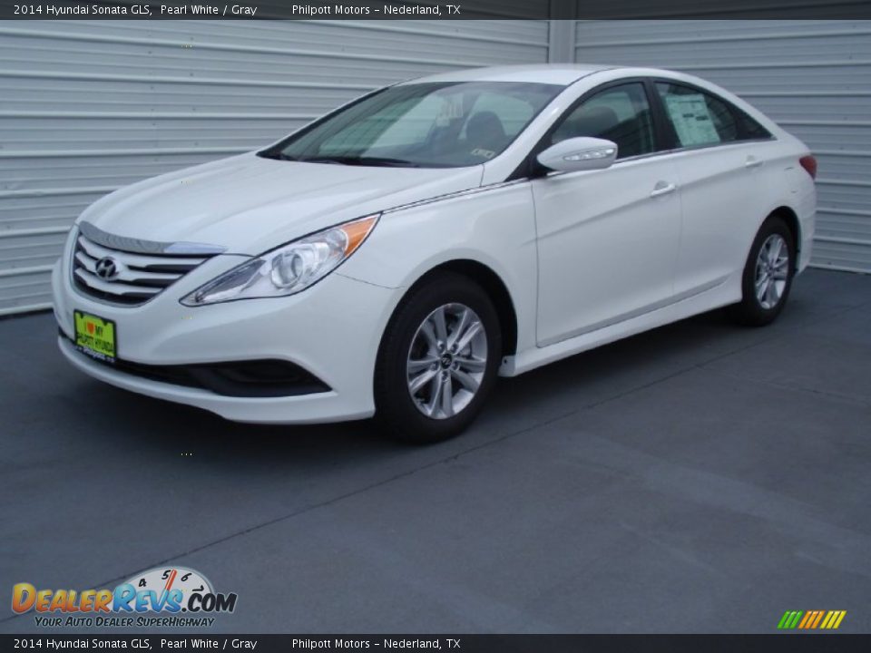 2014 Hyundai Sonata GLS Pearl White / Gray Photo #7
