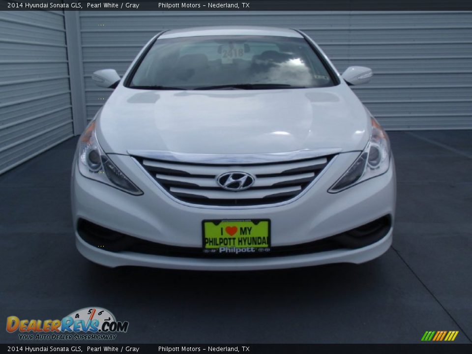 2014 Hyundai Sonata GLS Pearl White / Gray Photo #8