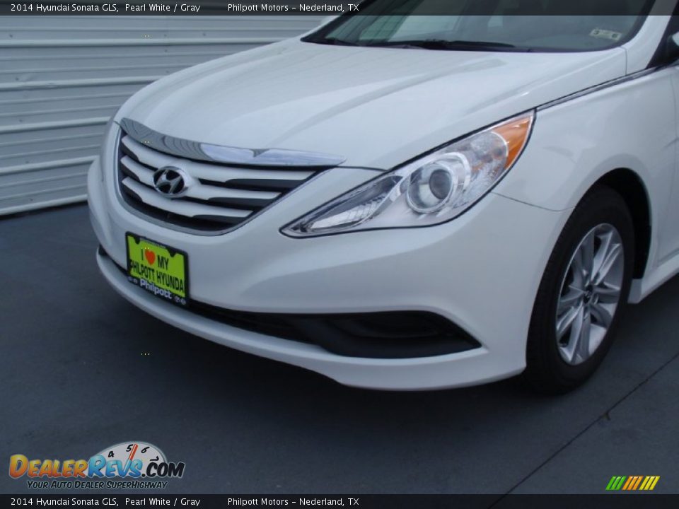 2014 Hyundai Sonata GLS Pearl White / Gray Photo #10