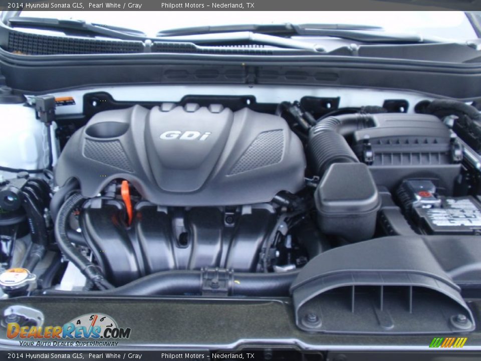 2014 Hyundai Sonata GLS Pearl White / Gray Photo #14