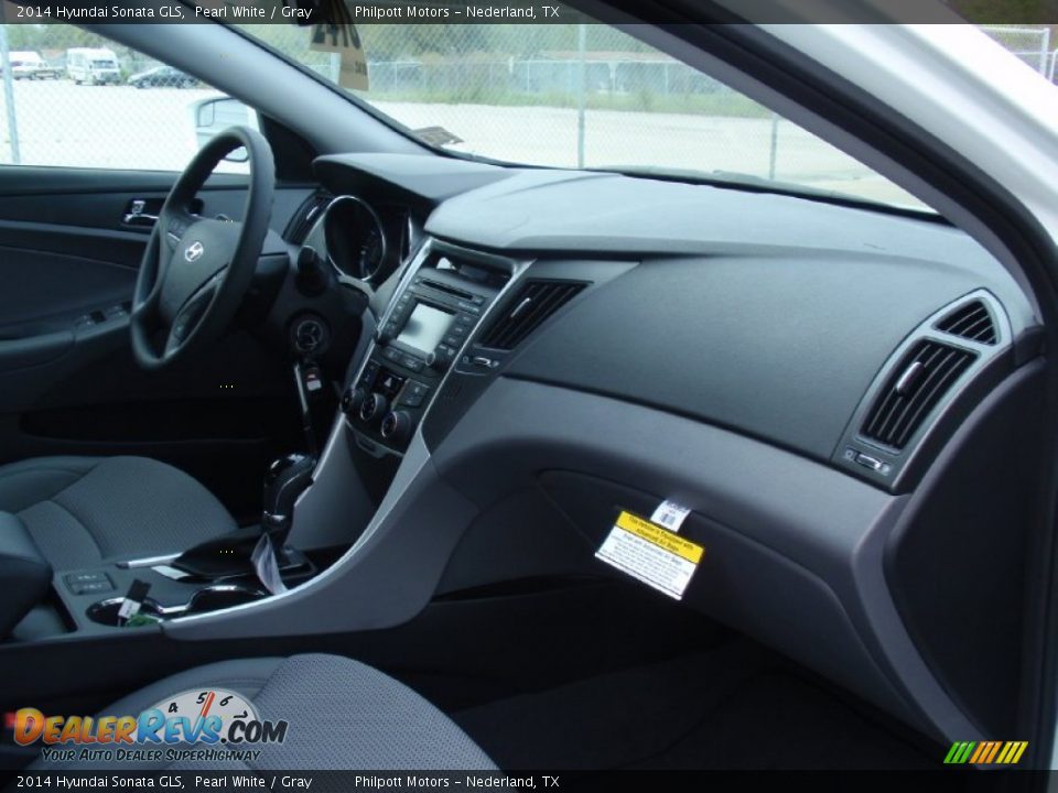 2014 Hyundai Sonata GLS Pearl White / Gray Photo #16
