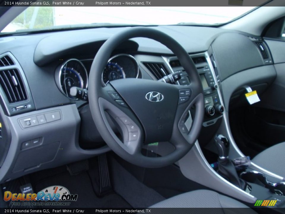 2014 Hyundai Sonata GLS Pearl White / Gray Photo #23