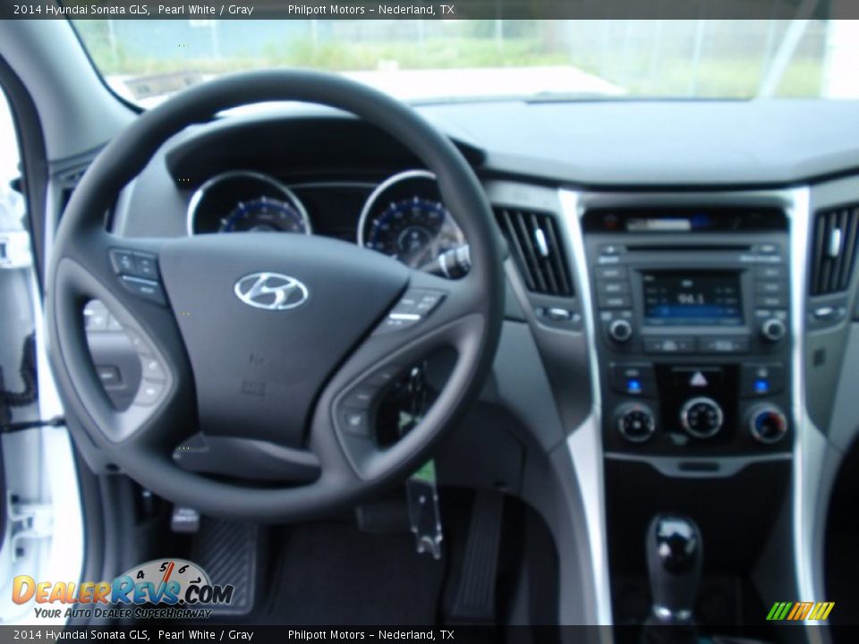 2014 Hyundai Sonata GLS Pearl White / Gray Photo #26