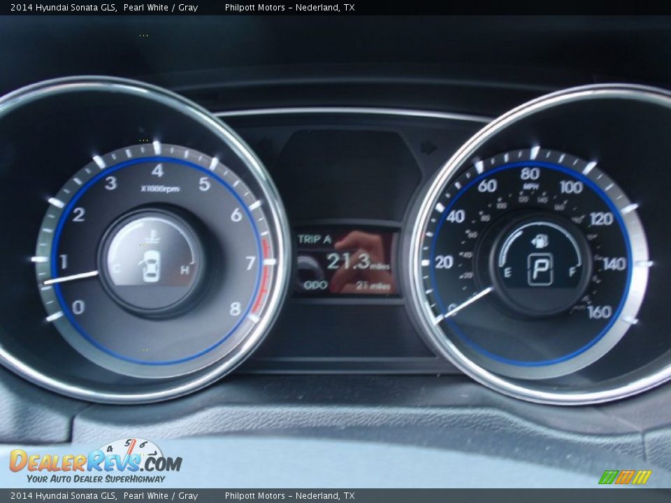 2014 Hyundai Sonata GLS Pearl White / Gray Photo #30