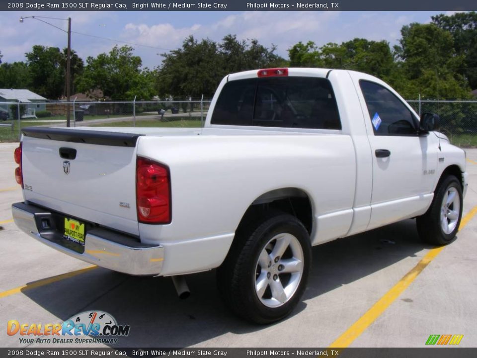 2008 Dodge Ram 1500 SLT Regular Cab Bright White / Medium Slate Gray Photo #3