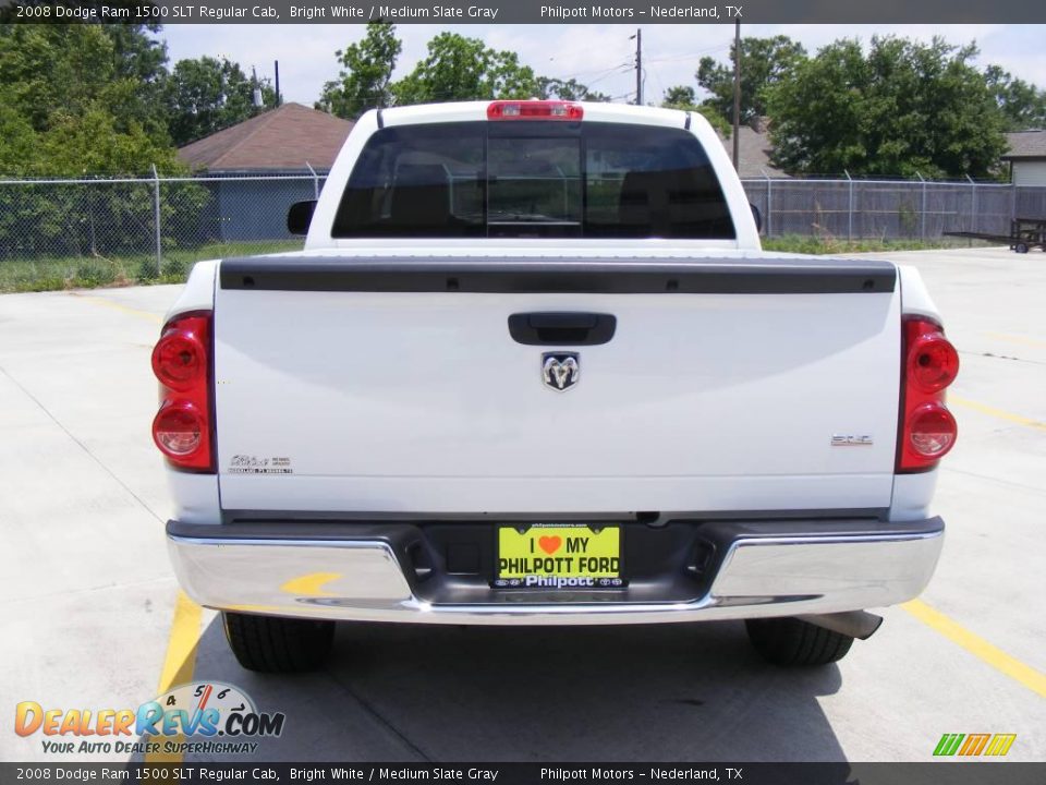 2008 Dodge Ram 1500 SLT Regular Cab Bright White / Medium Slate Gray Photo #4