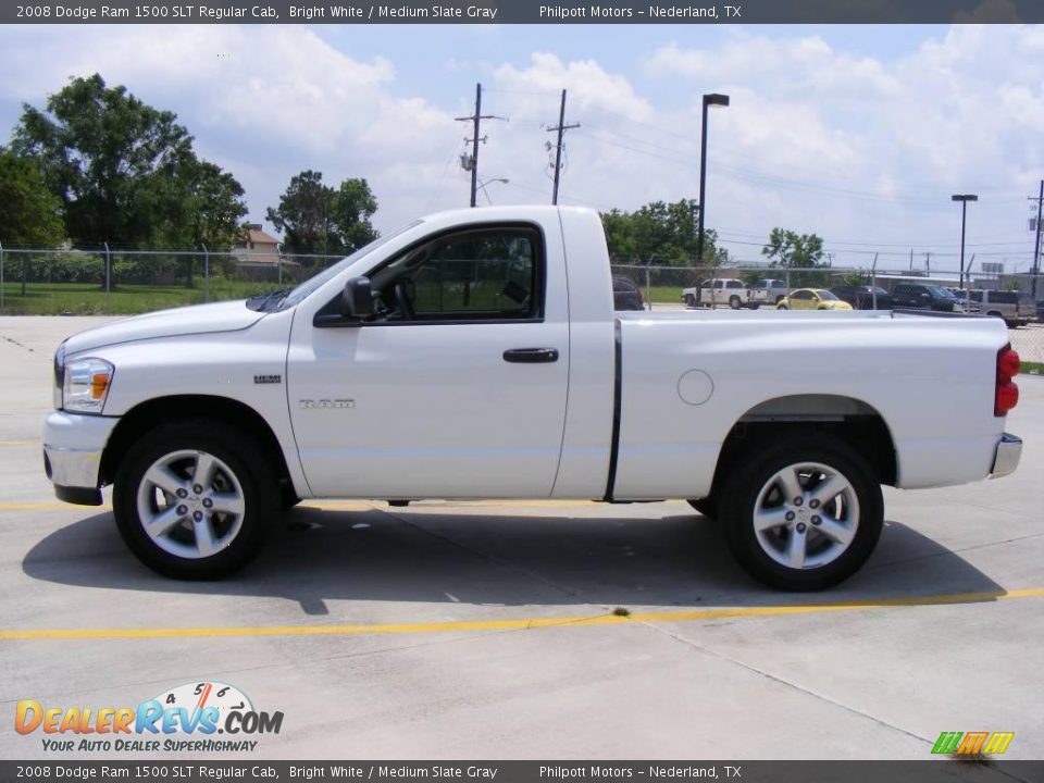 2008 Dodge Ram 1500 SLT Regular Cab Bright White / Medium Slate Gray Photo #6