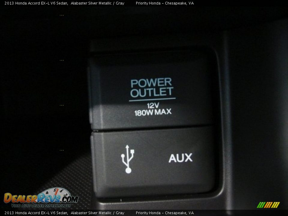 2013 Honda Accord EX-L V6 Sedan Alabaster Silver Metallic / Gray Photo #20