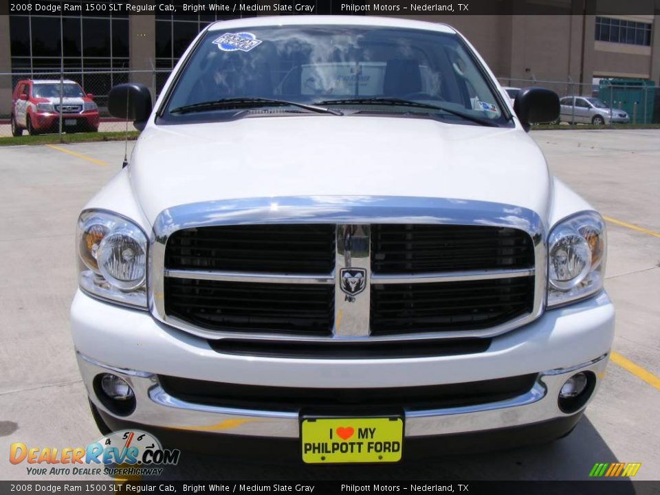 2008 Dodge Ram 1500 SLT Regular Cab Bright White / Medium Slate Gray Photo #8