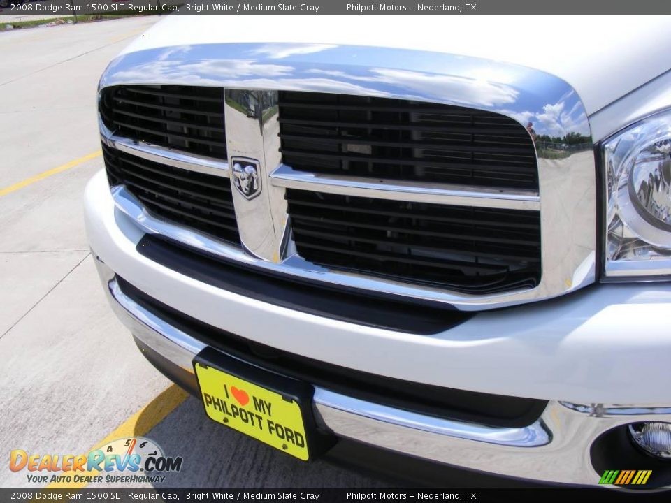 2008 Dodge Ram 1500 SLT Regular Cab Bright White / Medium Slate Gray Photo #12