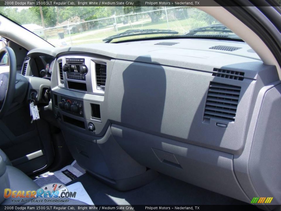 2008 Dodge Ram 1500 SLT Regular Cab Bright White / Medium Slate Gray Photo #24