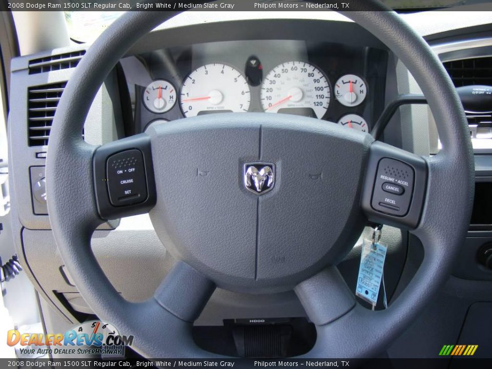 2008 Dodge Ram 1500 SLT Regular Cab Bright White / Medium Slate Gray Photo #35