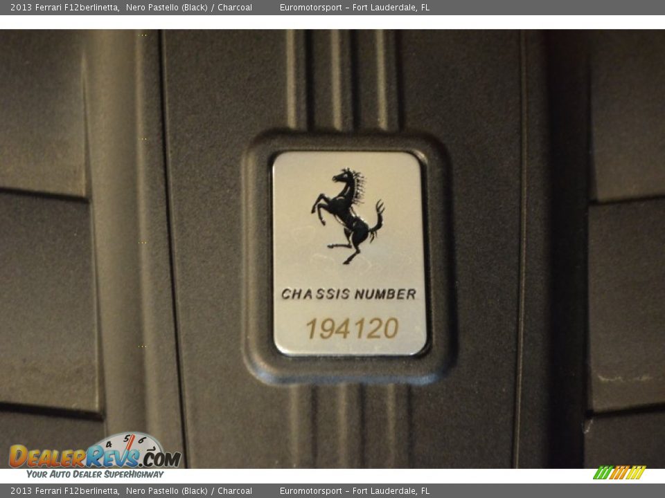 2013 Ferrari F12berlinetta Nero Pastello (Black) / Charcoal Photo #54