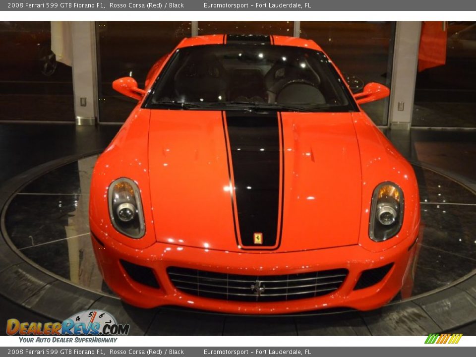 2008 Ferrari 599 GTB Fiorano F1 Rosso Corsa (Red) / Black Photo #2