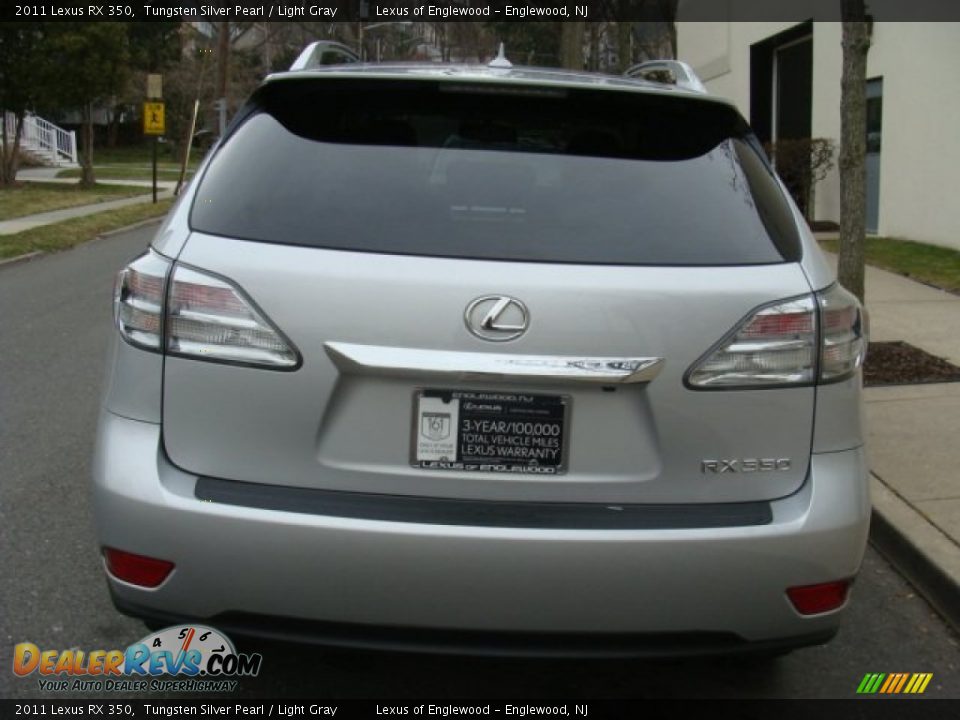 2011 Lexus RX 350 Tungsten Silver Pearl / Light Gray Photo #5