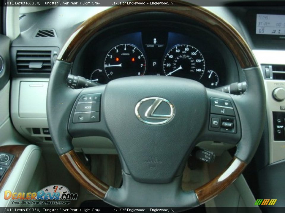 2011 Lexus RX 350 Tungsten Silver Pearl / Light Gray Photo #13
