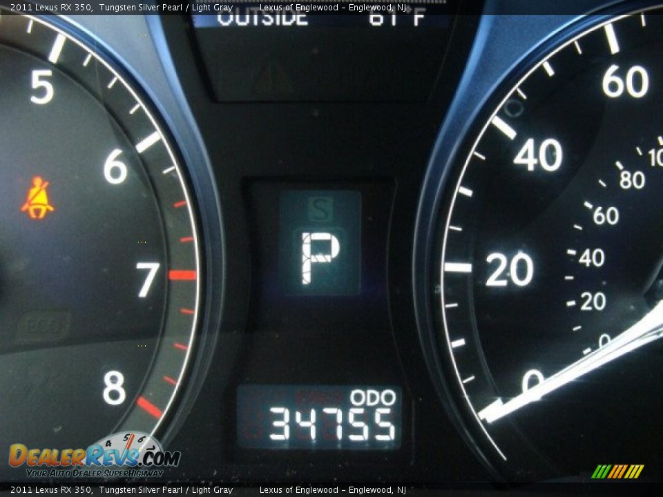 2011 Lexus RX 350 Tungsten Silver Pearl / Light Gray Photo #16