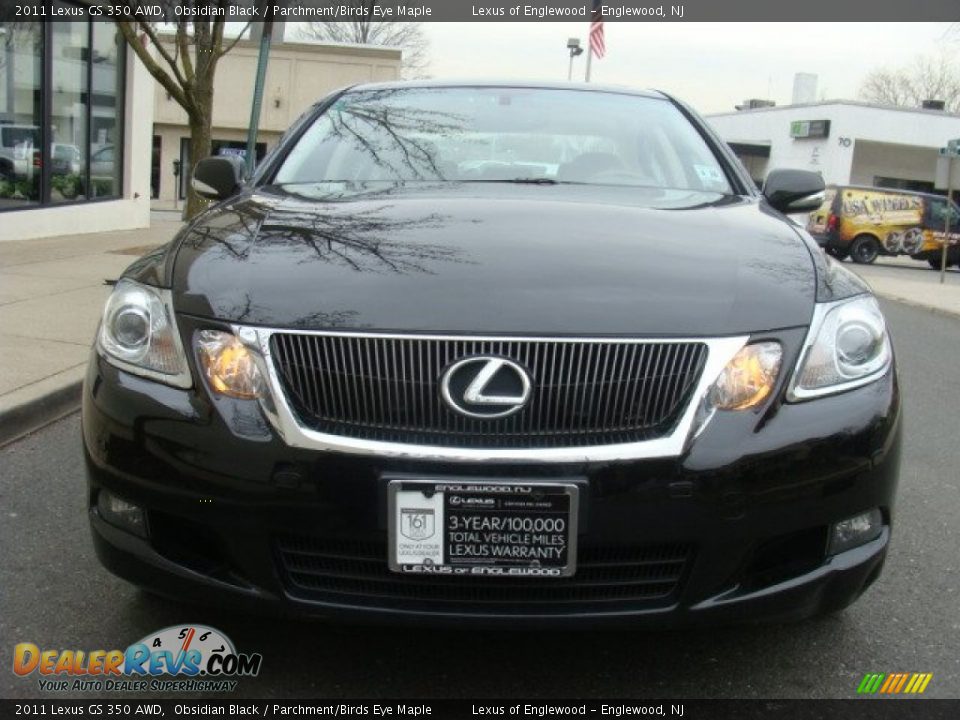 2011 Lexus GS 350 AWD Obsidian Black / Parchment/Birds Eye Maple Photo #2