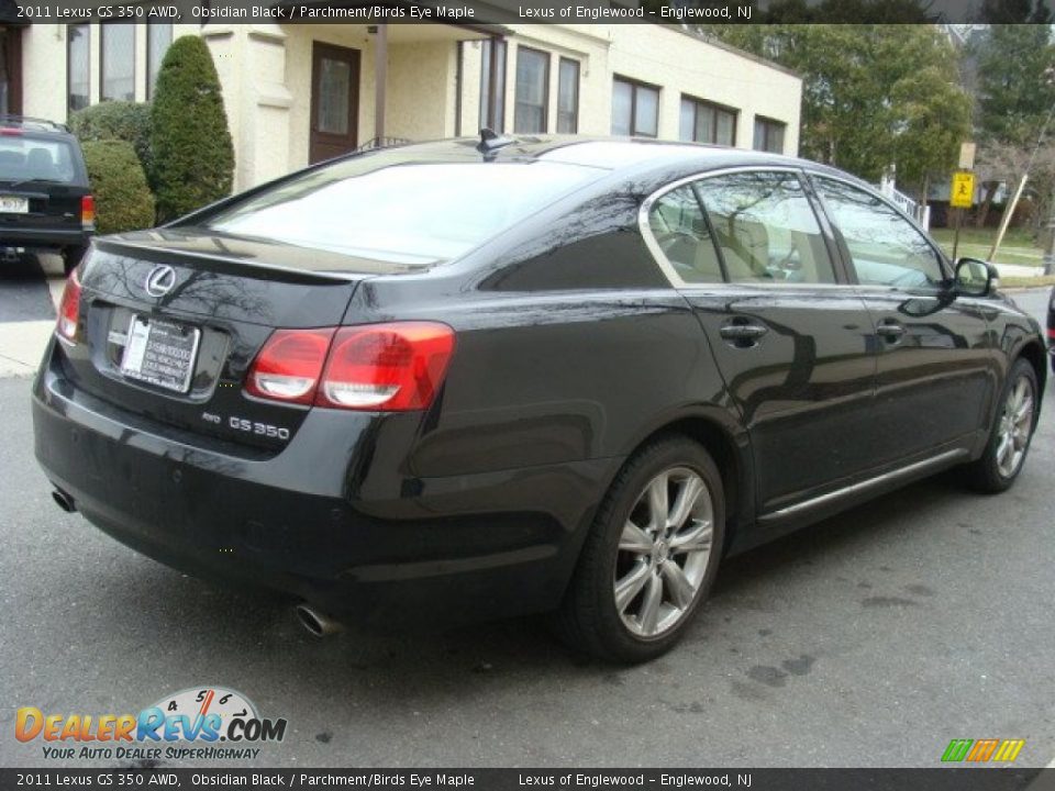2011 Lexus GS 350 AWD Obsidian Black / Parchment/Birds Eye Maple Photo #4
