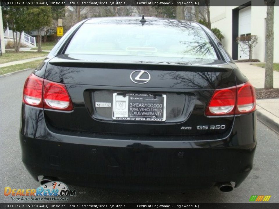 2011 Lexus GS 350 AWD Obsidian Black / Parchment/Birds Eye Maple Photo #5