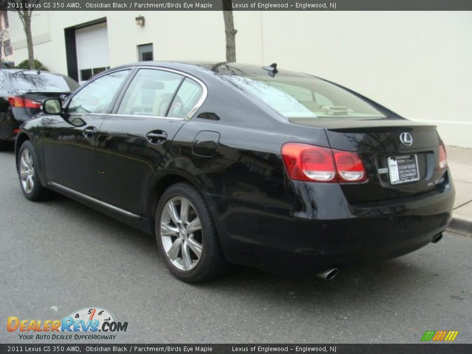 2011 Lexus GS 350 AWD Obsidian Black / Parchment/Birds Eye Maple Photo #6