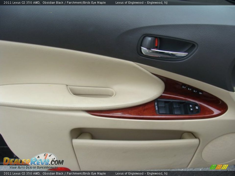 2011 Lexus GS 350 AWD Obsidian Black / Parchment/Birds Eye Maple Photo #7