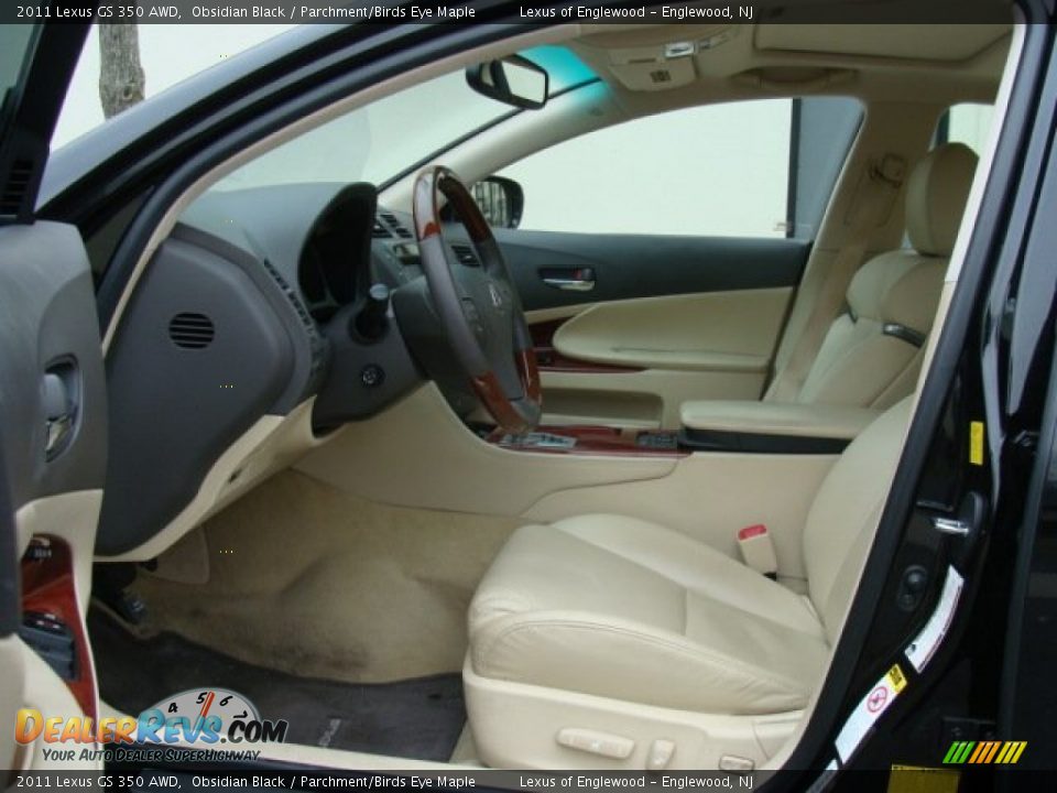 2011 Lexus GS 350 AWD Obsidian Black / Parchment/Birds Eye Maple Photo #9