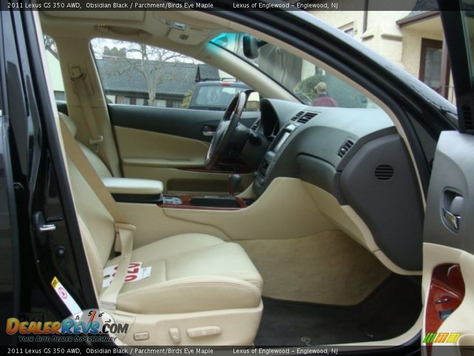 2011 Lexus GS 350 AWD Obsidian Black / Parchment/Birds Eye Maple Photo #10