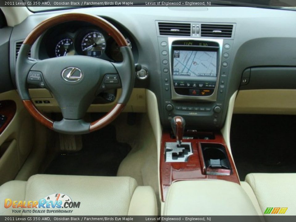 2011 Lexus GS 350 AWD Obsidian Black / Parchment/Birds Eye Maple Photo #11