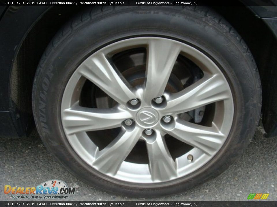 2011 Lexus GS 350 AWD Obsidian Black / Parchment/Birds Eye Maple Photo #24