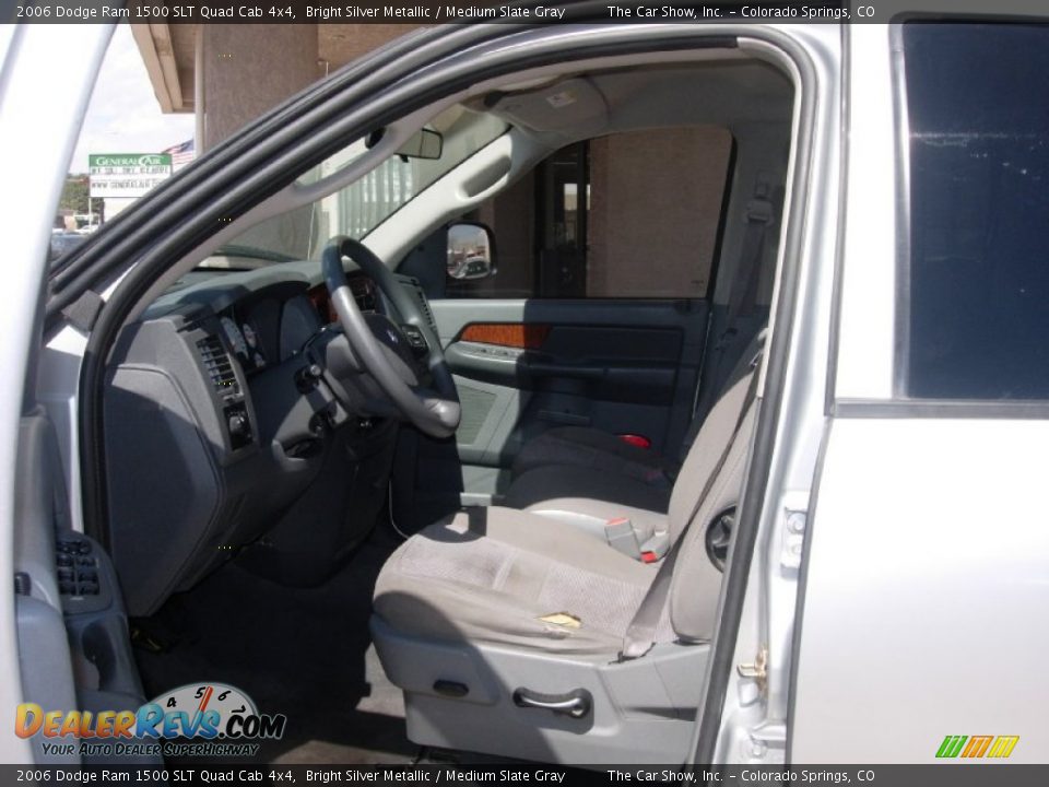 2006 Dodge Ram 1500 SLT Quad Cab 4x4 Bright Silver Metallic / Medium Slate Gray Photo #7