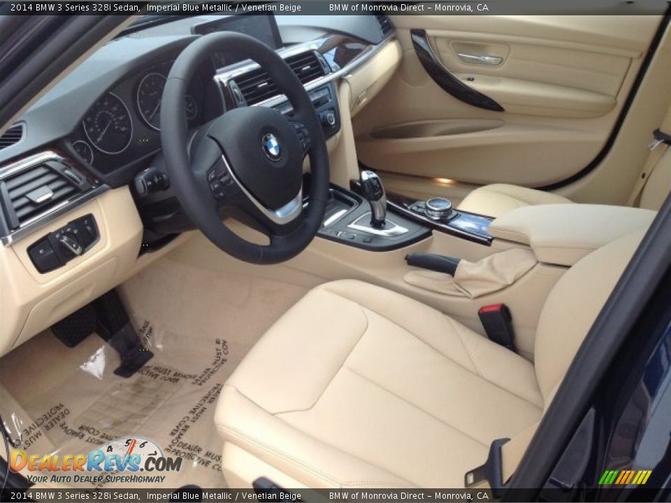 2014 BMW 3 Series 328i Sedan Imperial Blue Metallic / Venetian Beige Photo #6