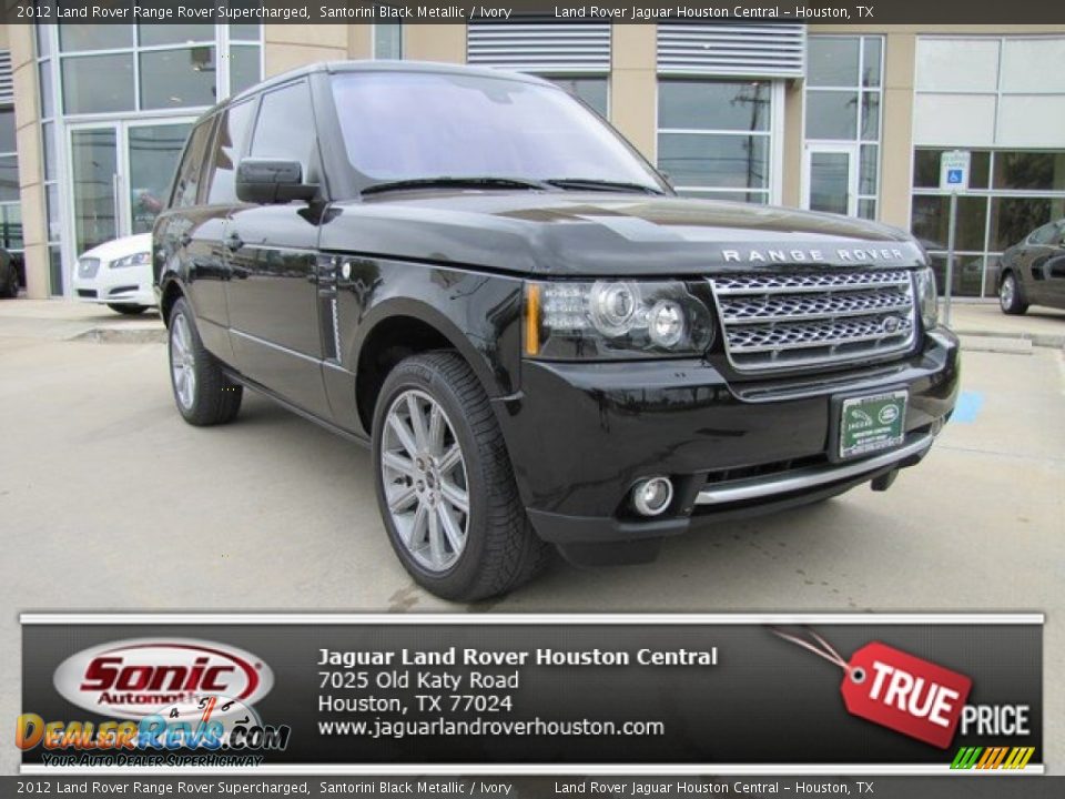 2012 Land Rover Range Rover Supercharged Santorini Black Metallic / Ivory Photo #1