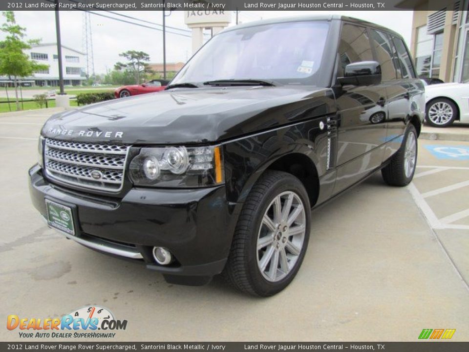 2012 Land Rover Range Rover Supercharged Santorini Black Metallic / Ivory Photo #5