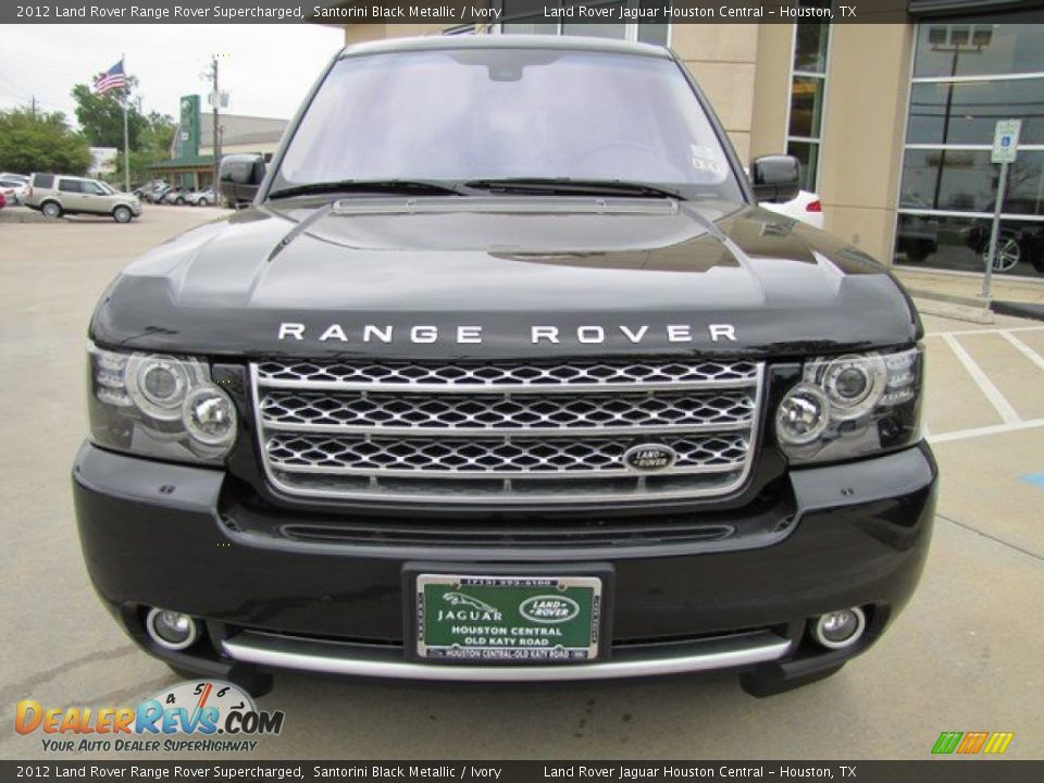 2012 Land Rover Range Rover Supercharged Santorini Black Metallic / Ivory Photo #6