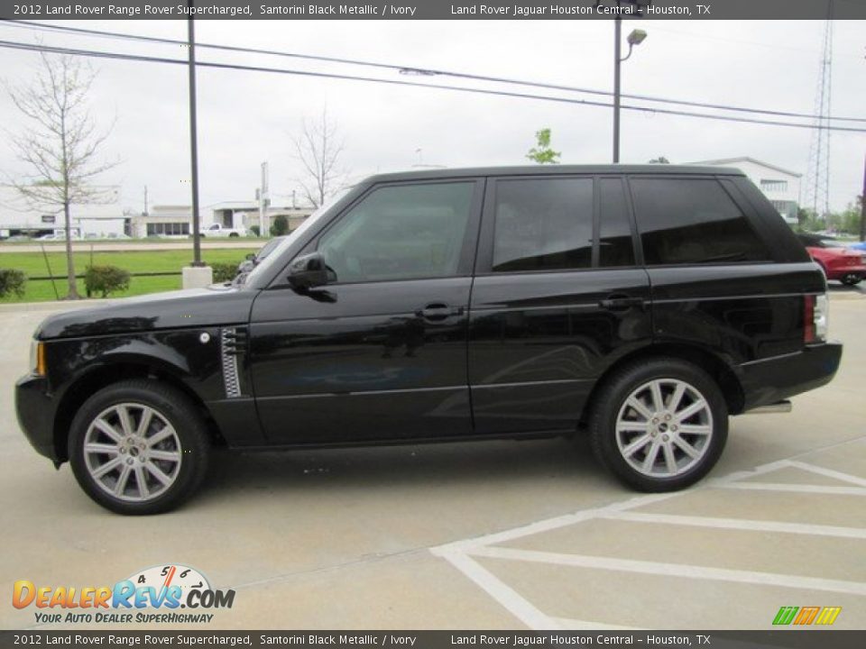 2012 Land Rover Range Rover Supercharged Santorini Black Metallic / Ivory Photo #7