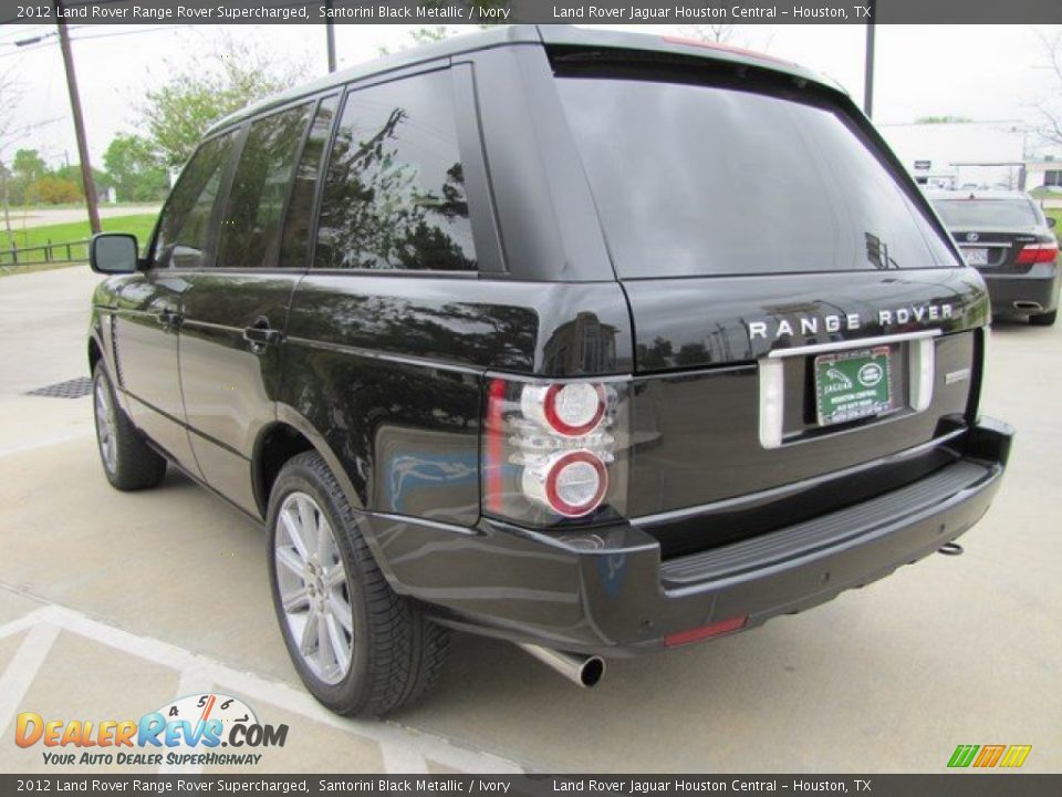 2012 Land Rover Range Rover Supercharged Santorini Black Metallic / Ivory Photo #8