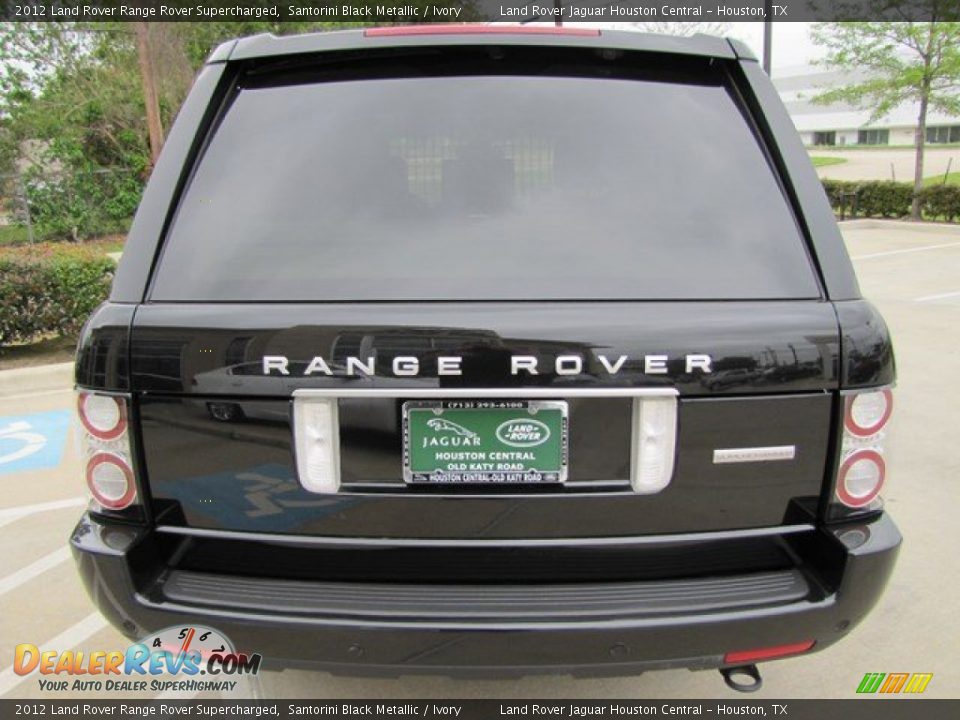 2012 Land Rover Range Rover Supercharged Santorini Black Metallic / Ivory Photo #9