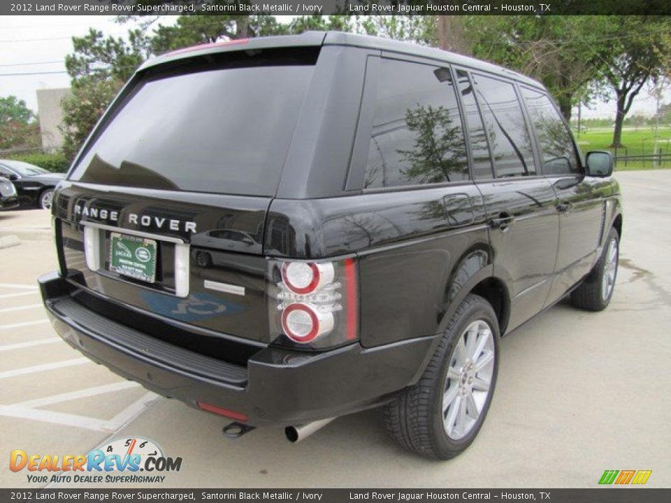 2012 Land Rover Range Rover Supercharged Santorini Black Metallic / Ivory Photo #10