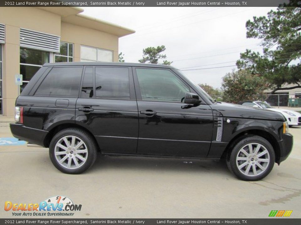 2012 Land Rover Range Rover Supercharged Santorini Black Metallic / Ivory Photo #11